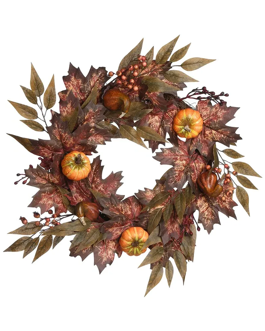 24 Inch Autumn Ivy Wreath - Brown image