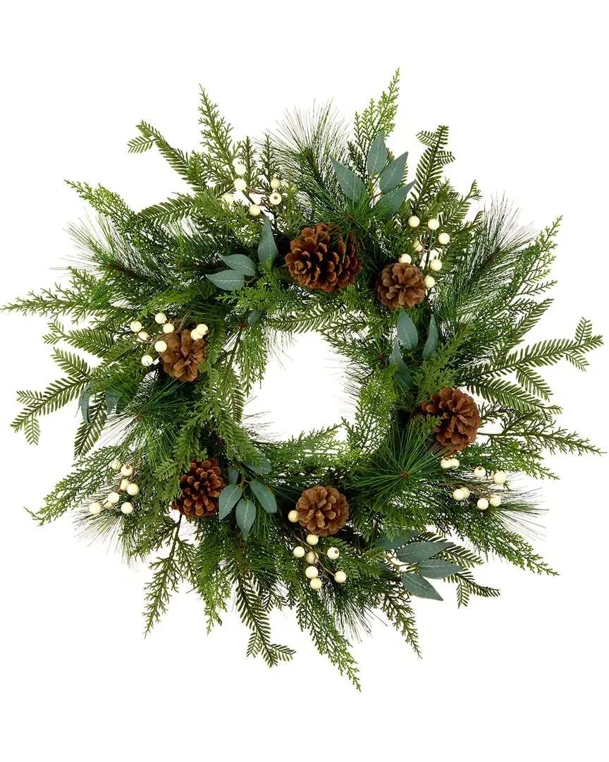 24in Inspired By Nature Christmas Wreath - Green image