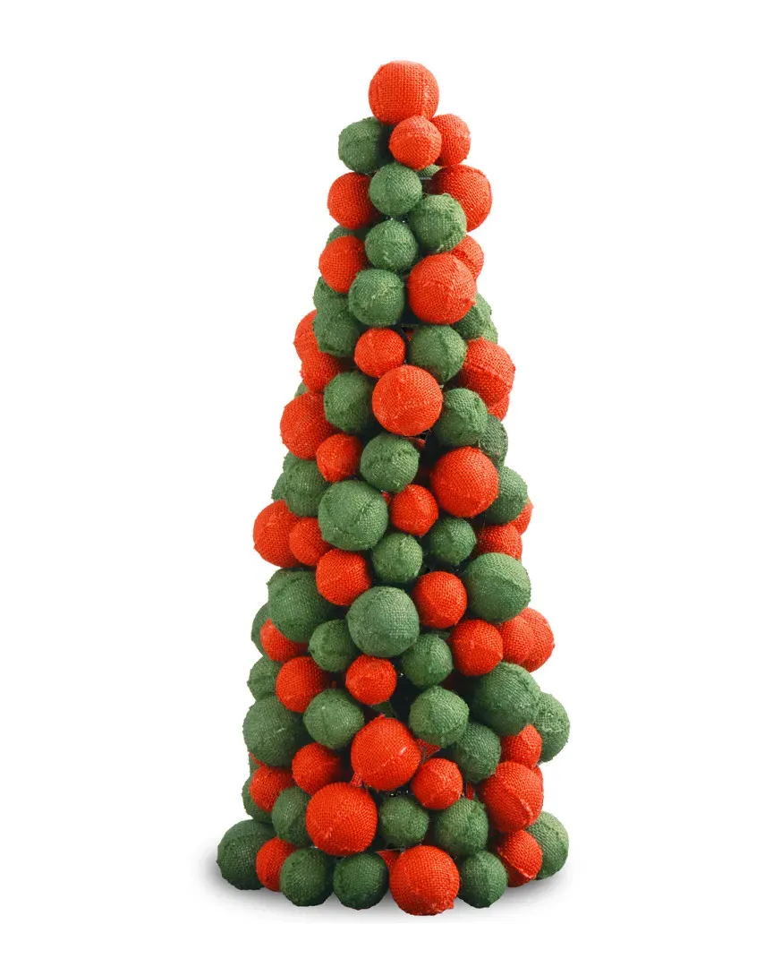 24in Tower Tree - Red, Burlap image