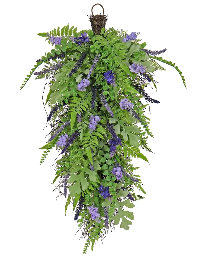 30In Fern And Astilbe Flowers Teardrop - Purple