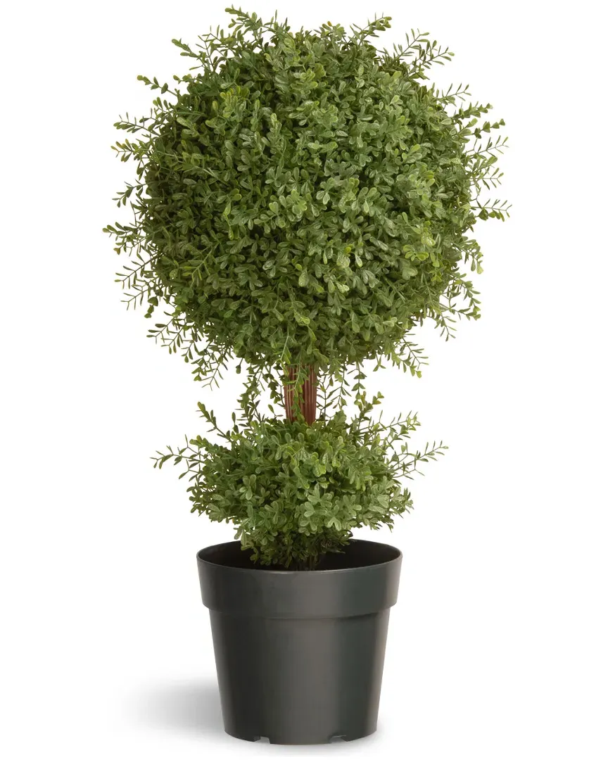 30in Mini Tea Leaf Topiary - Multicolor, Polyethylene image