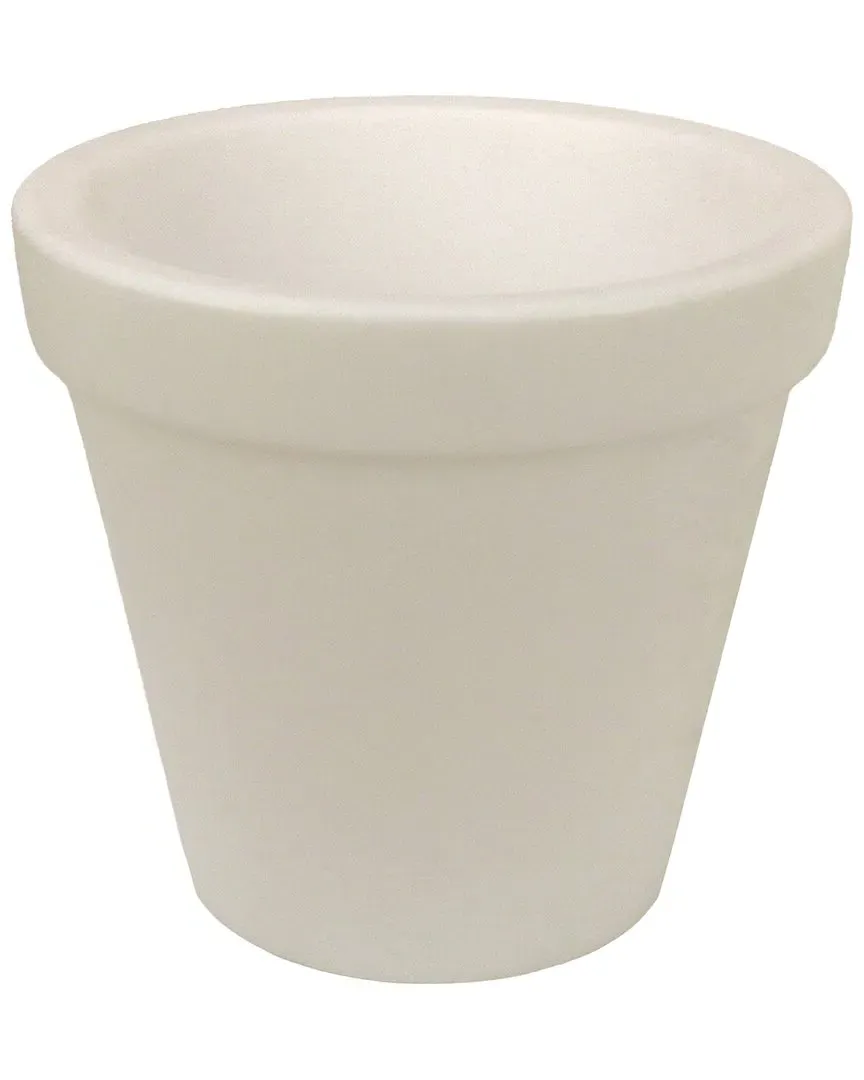 32in Flower Planter Pot with LED Lights - White, Plastic