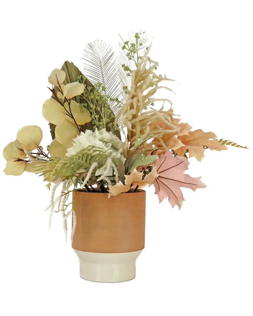 32In Potted Fan Palm Assortment - White image