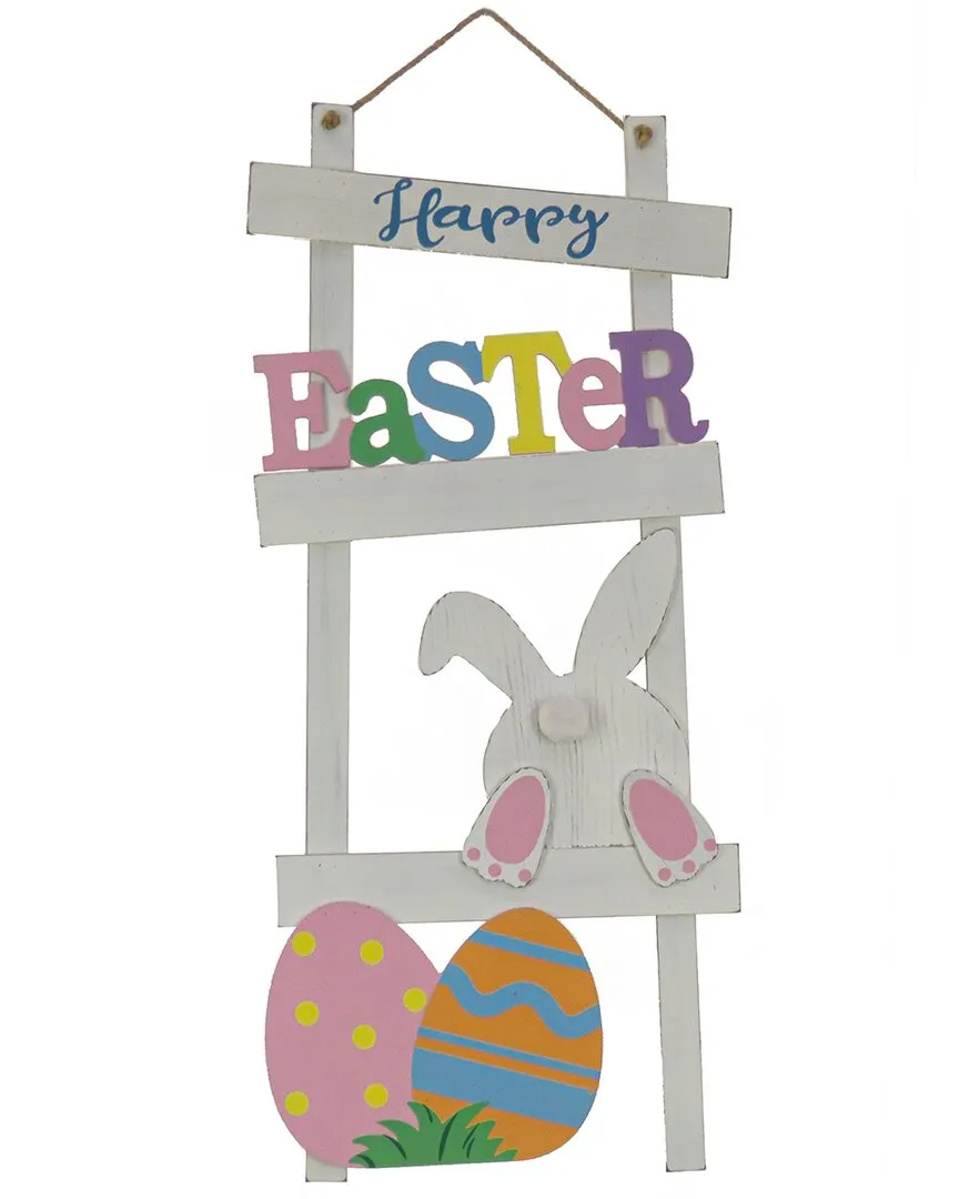 36in Happy Easter Wall Sign - White, MDF image