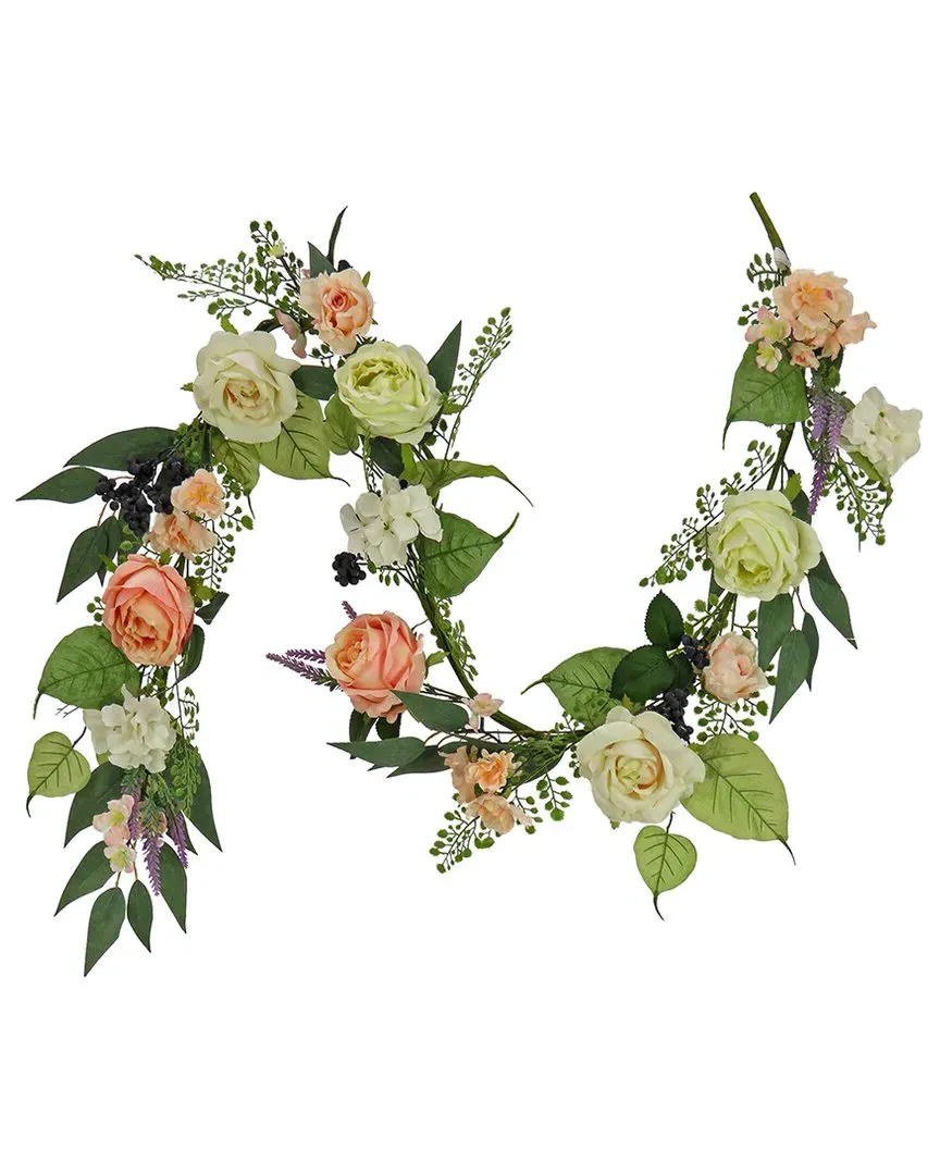 6 Ft Rose And Lavender Spring Garland - Pink image