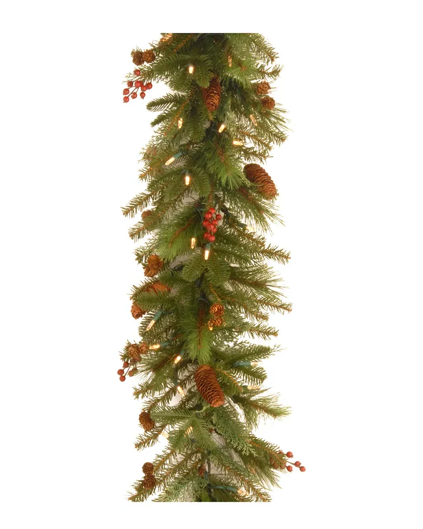 6ft Noelle Garland with Lights - Pine Cones