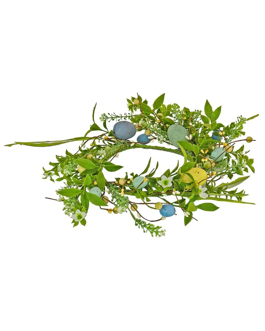 6In Spring Flowers And Eggs Candle Ring - Green image
