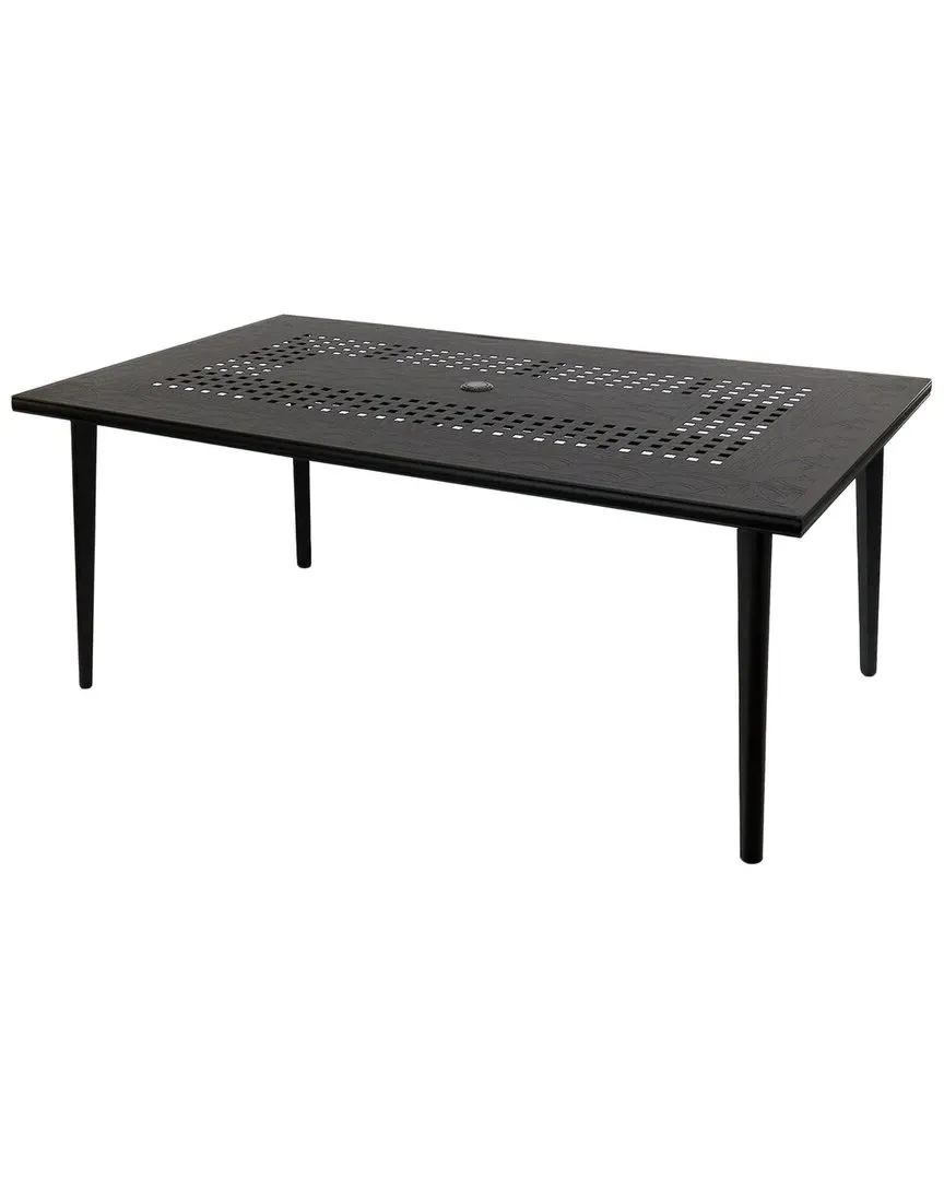 Darby Collection Dining Table - Charcoal, Cast Aluminum
