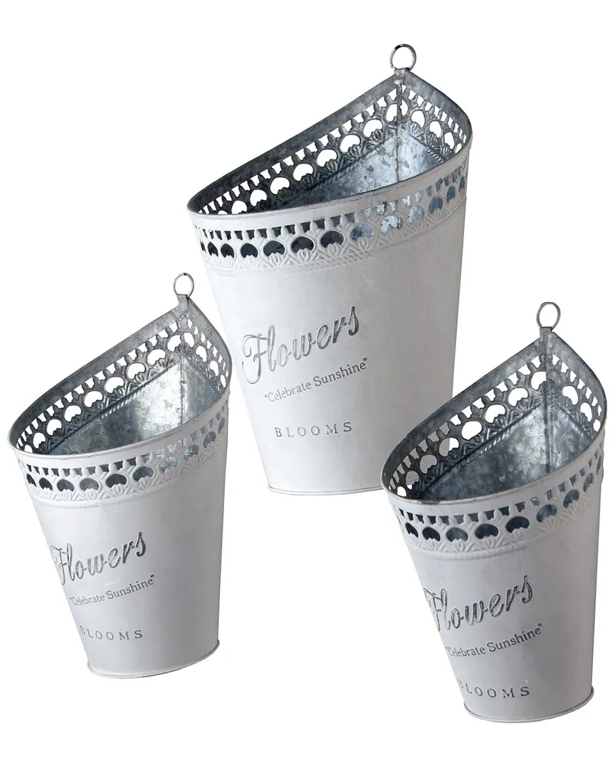 Decorative Tin Pots - Silver image