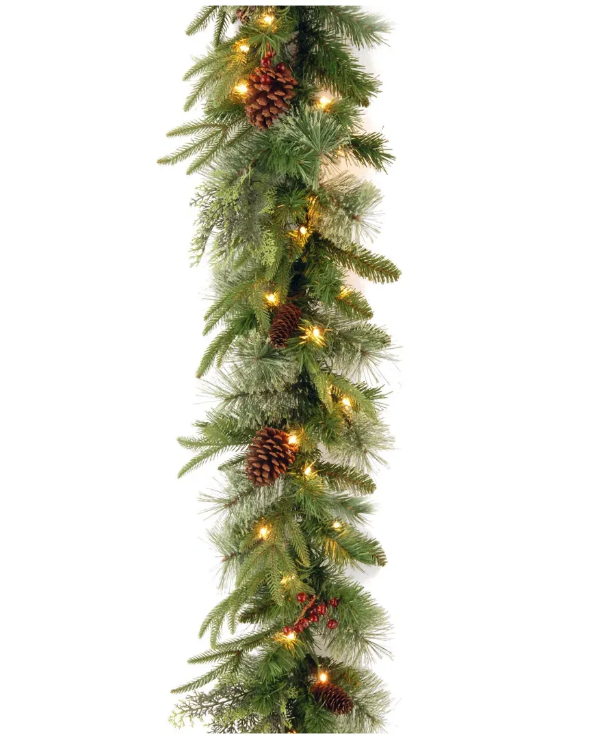 Feel-Real Colonial 9ft Garland with Clear Lights image