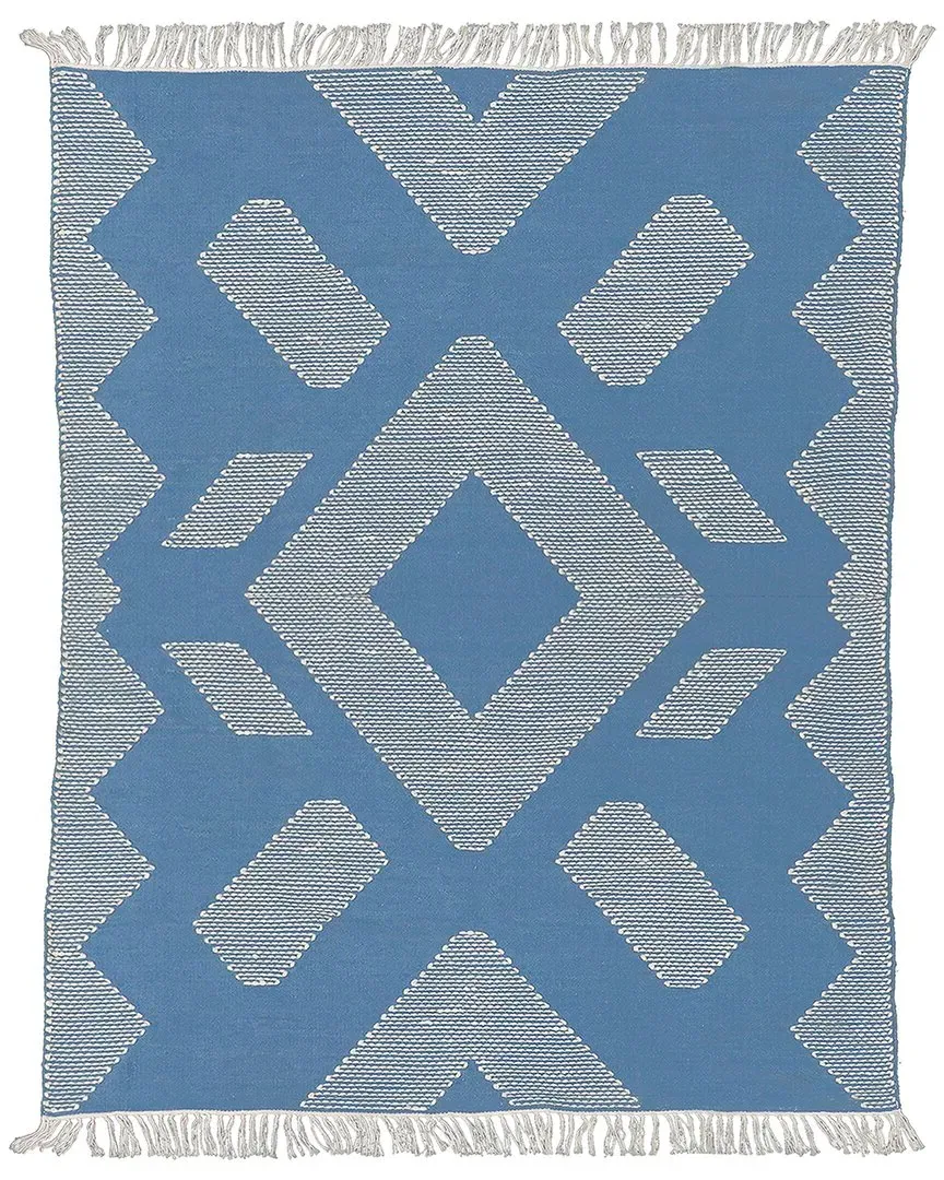 Hand Woven Outdoor Rug - Blue, Polyester