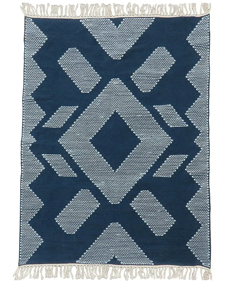 Hand Woven Outdoor Rug - Blue, Polyester