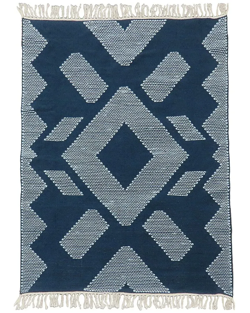 Hand Woven Outdoor Rug - Blue, Polyester