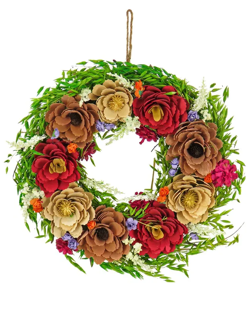 Spring Blooms Floral Wreath - Pink