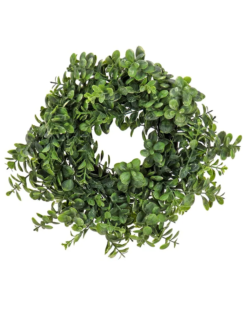 Spring Button Leaf Table Wreath - Green image