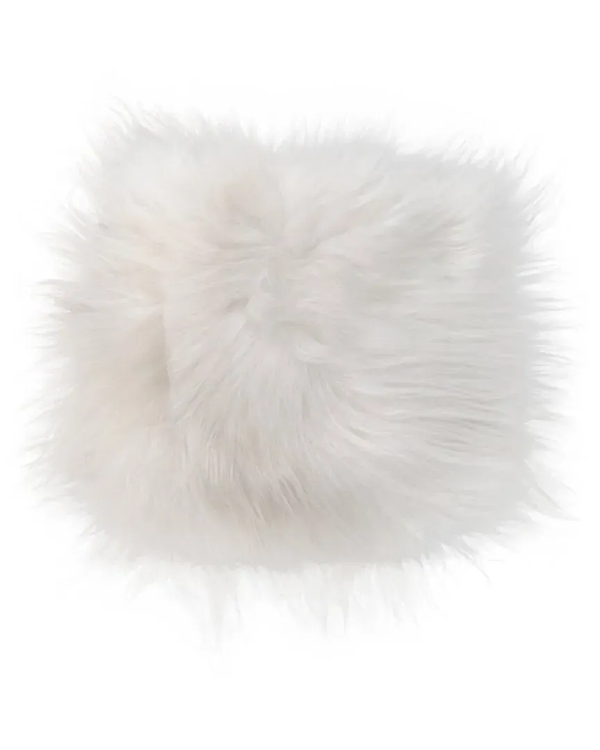 Icelandic Sheepskin Square Chair Pad - White