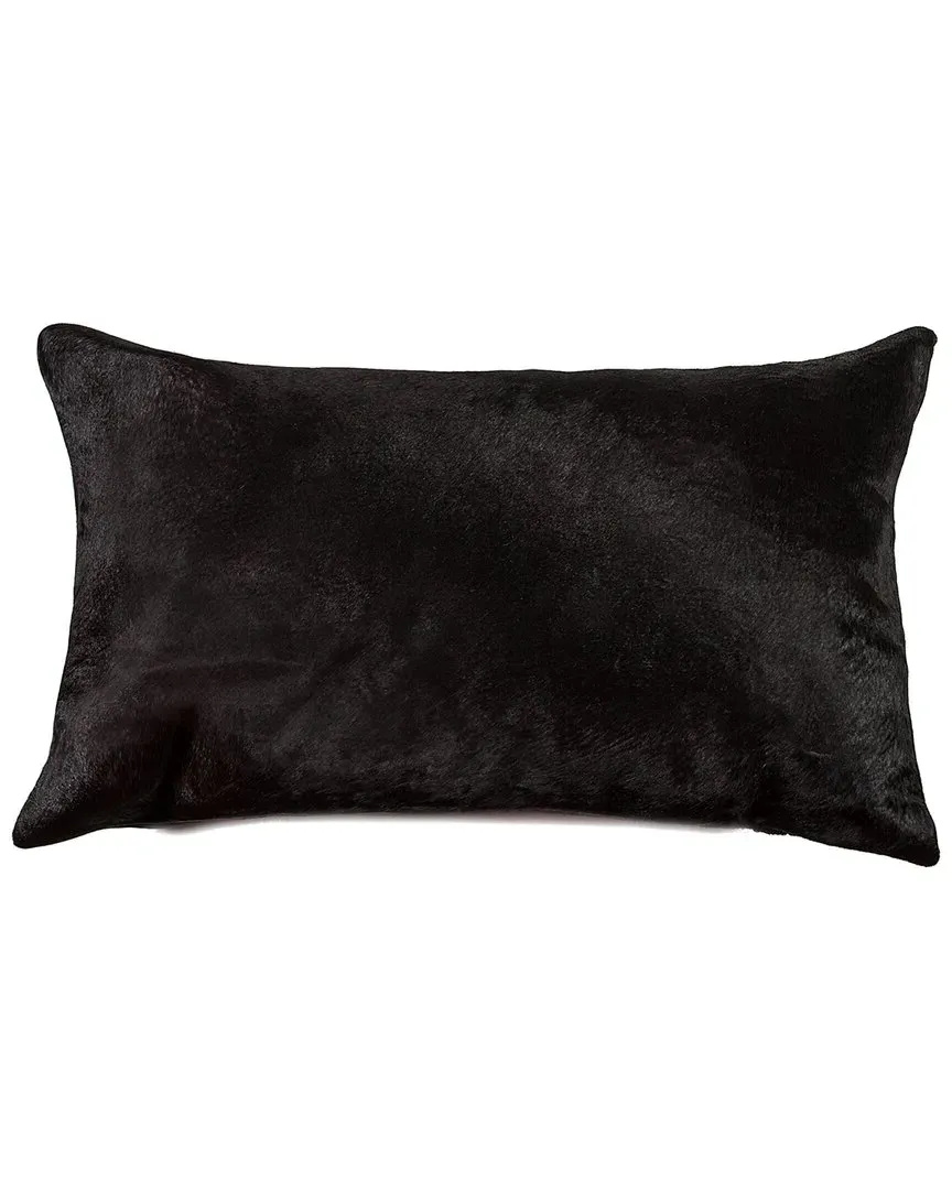 Torino Cowhide Pillow - Black