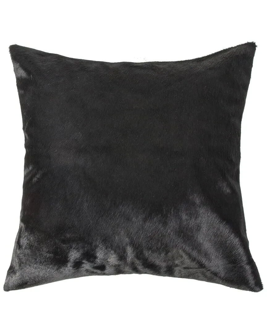 Torino Cowhide Pillow - Black image