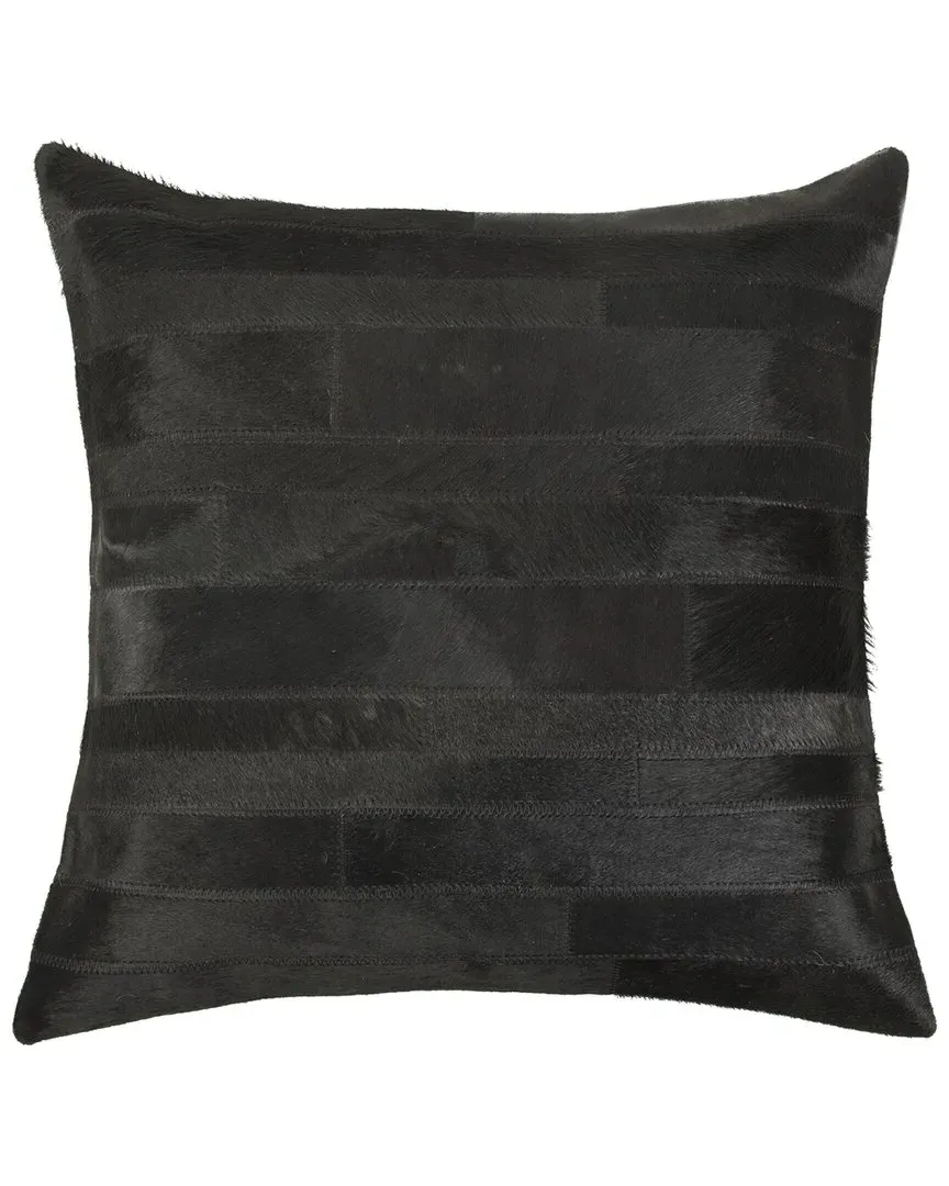Torino Madrid Pillow - Black, Cowhide