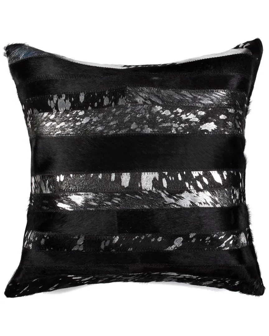 Torino Madrid Pillow - Black, Cowhide