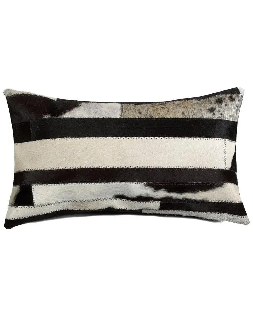 Torino Madrid Pillow - Black, Cowhide