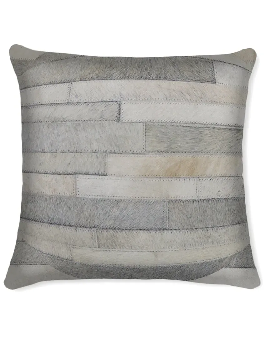 Torino Madrid Pillow - Grey, Cowhide