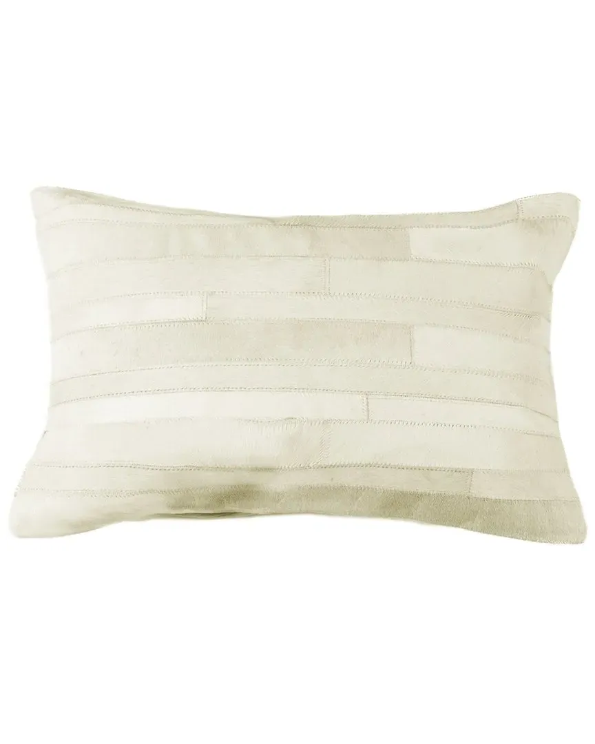 Torino Madrid Pillow - White, Cowhide