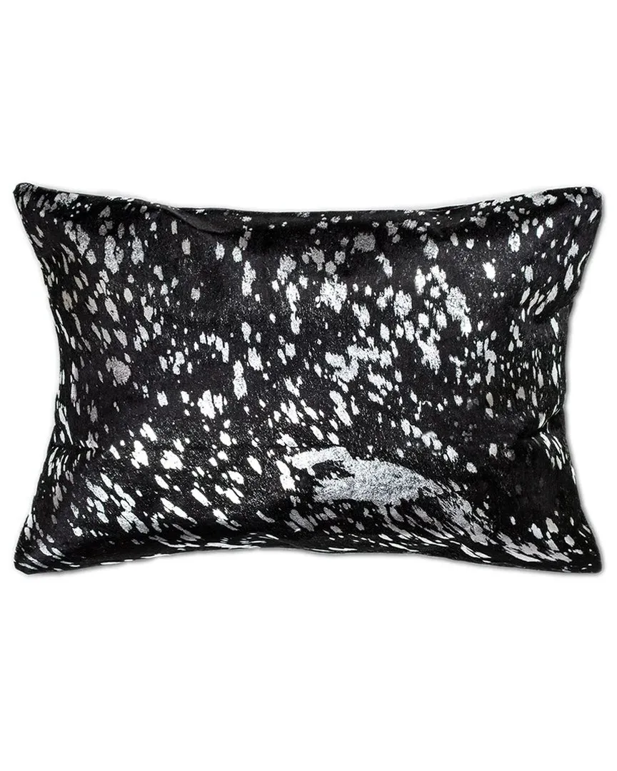 Torino Scotland Cowhide Pillow - Black image