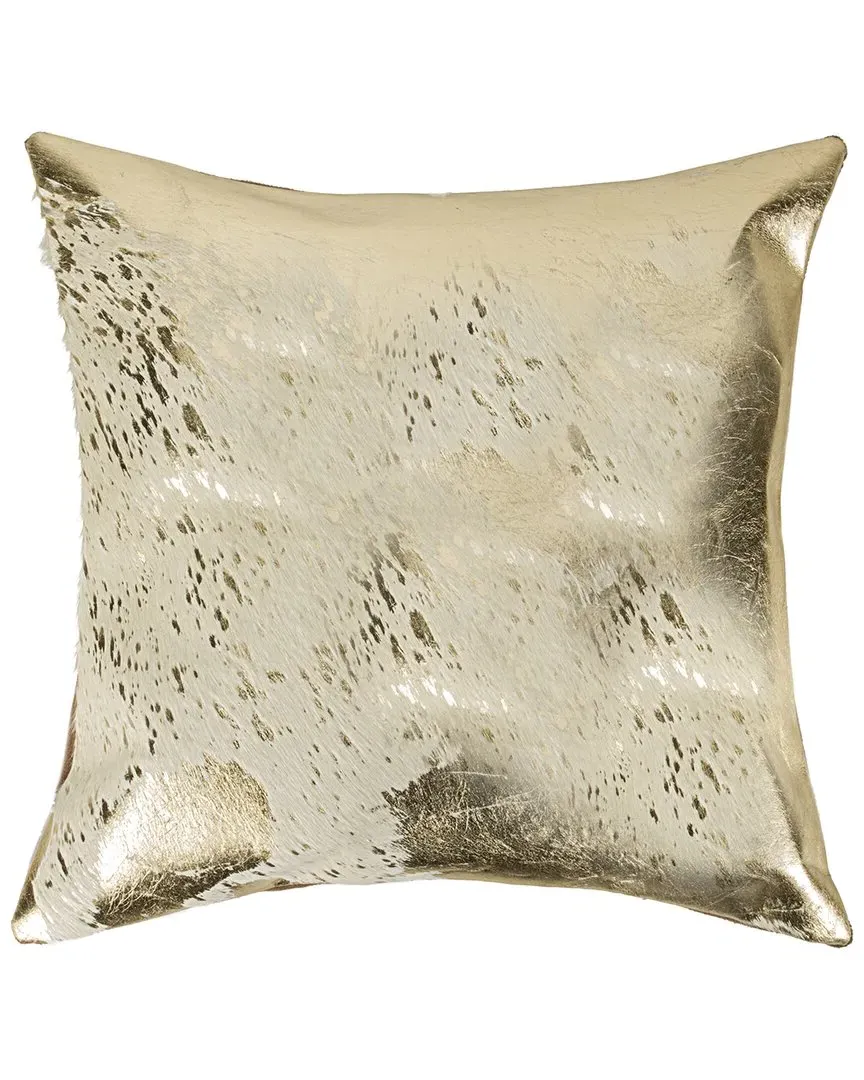 Torino Scotland Cowhide Pillow - Gold