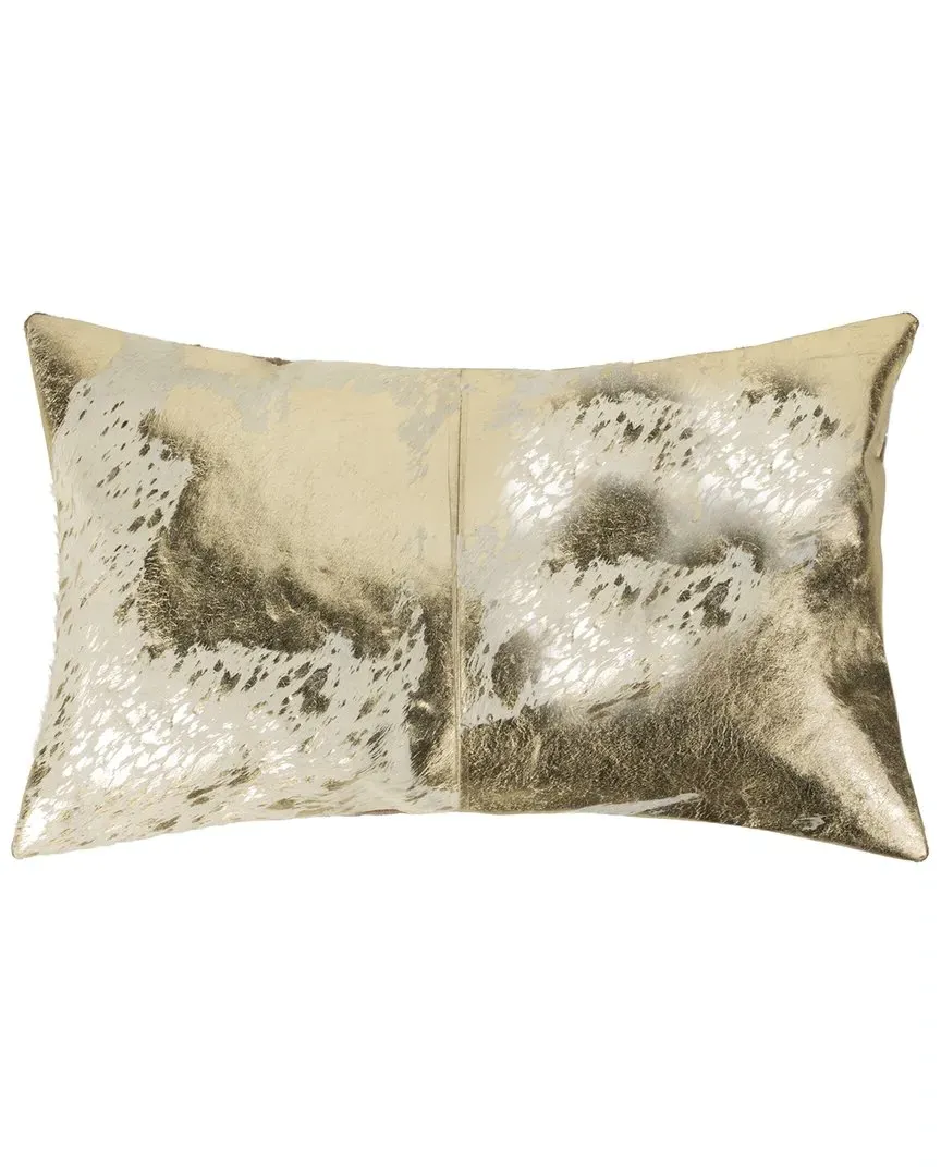 Torino Scotland Cowhide Pillow - Gold