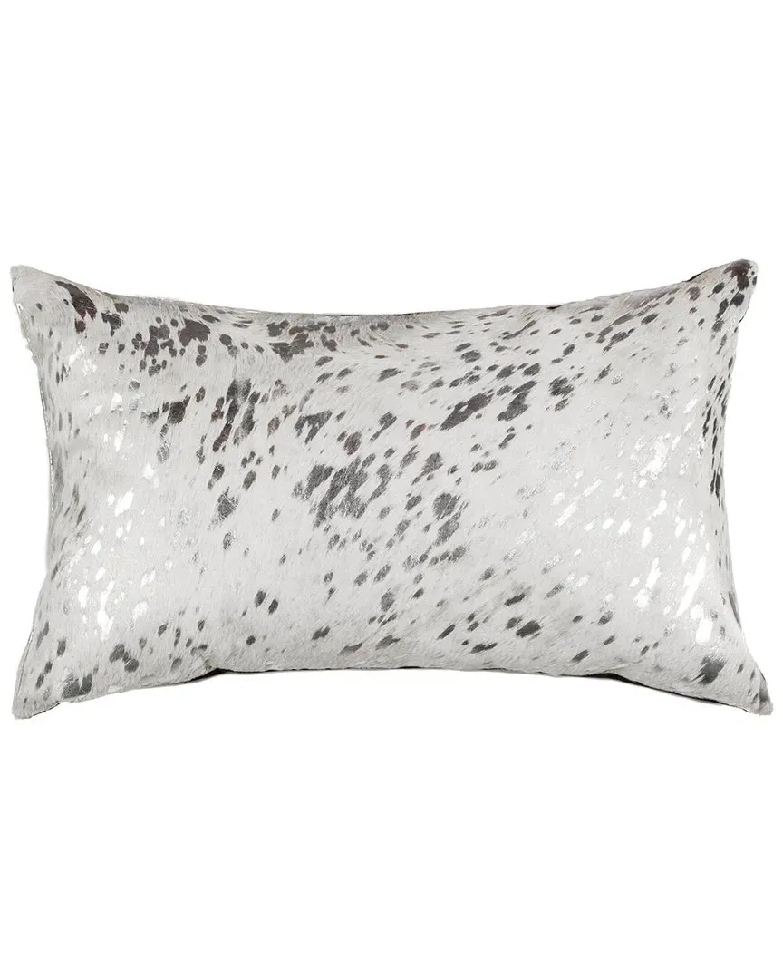 Torino Scotland Cowhide Pillow - Silver