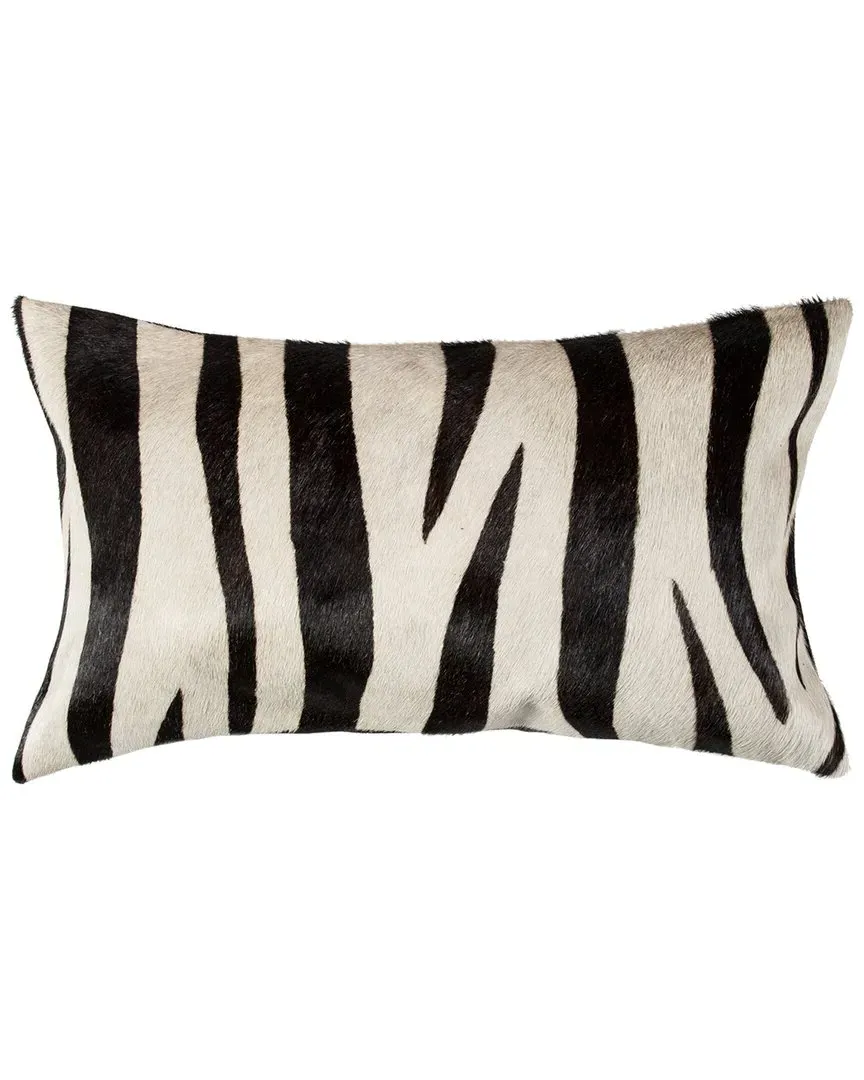 Torino Togo Cowhide Pillow - Black, Zebra