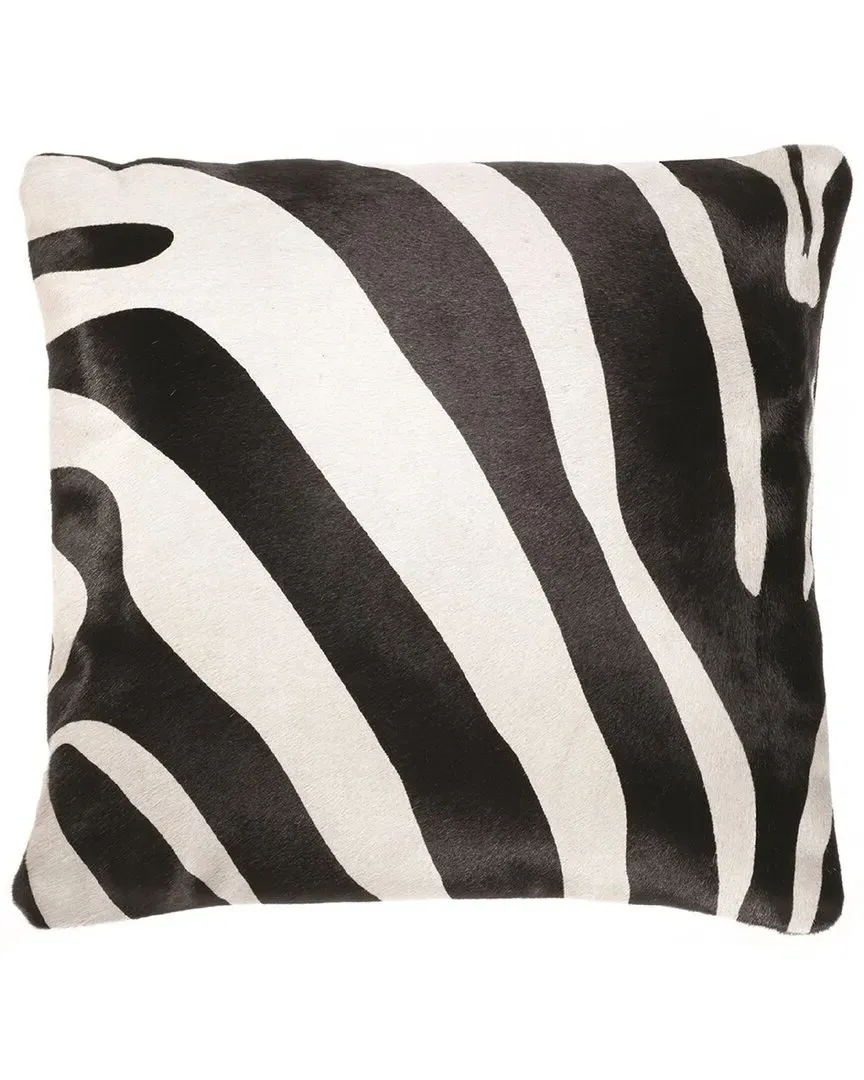 Torino Togo Cowhide Pillow - Black, Zebra image