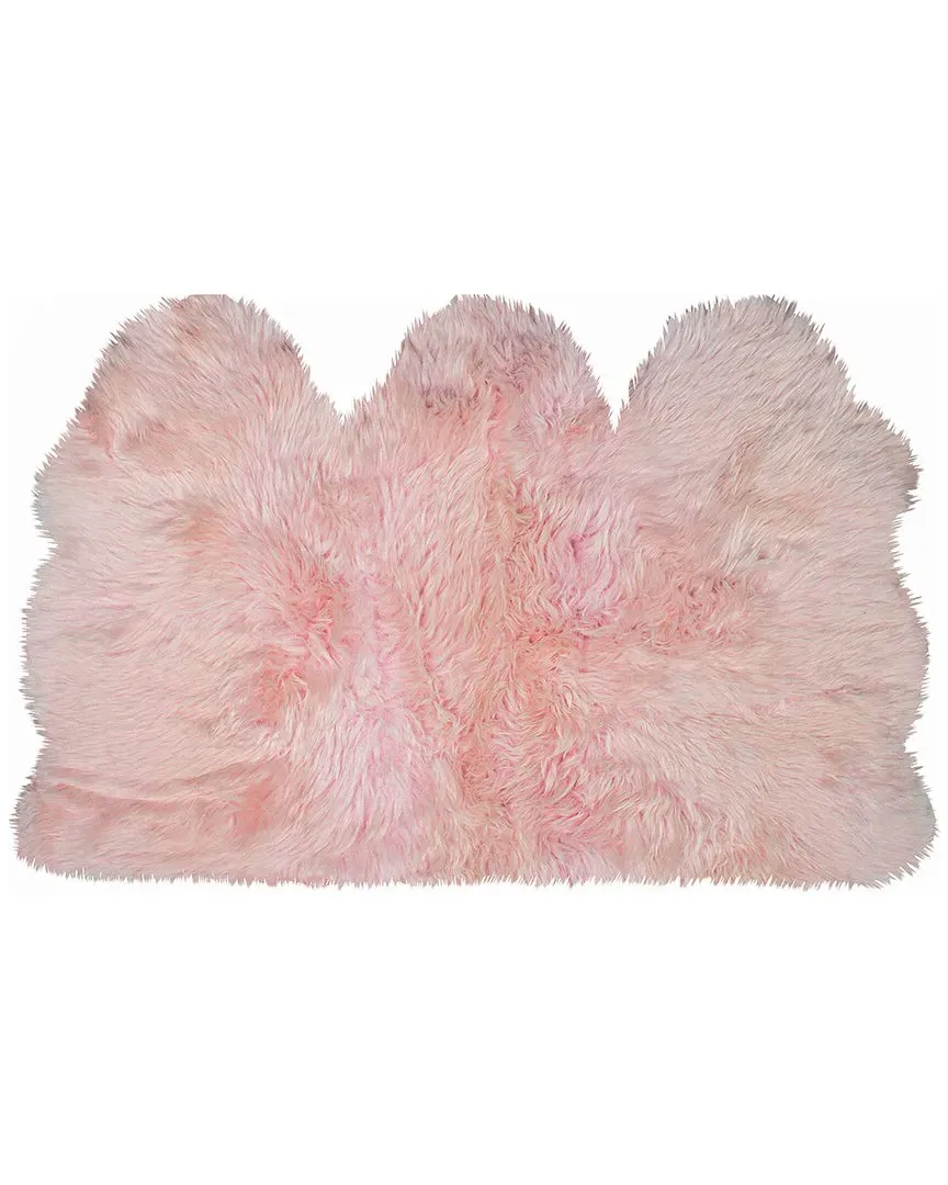 Triple Sheepskin Rug - Pink image