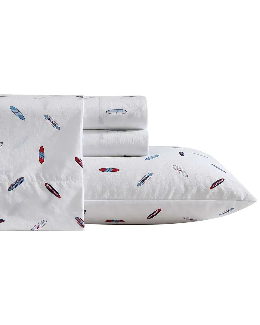 200tc Washed Percale Sheet Set - Navy, Cotton