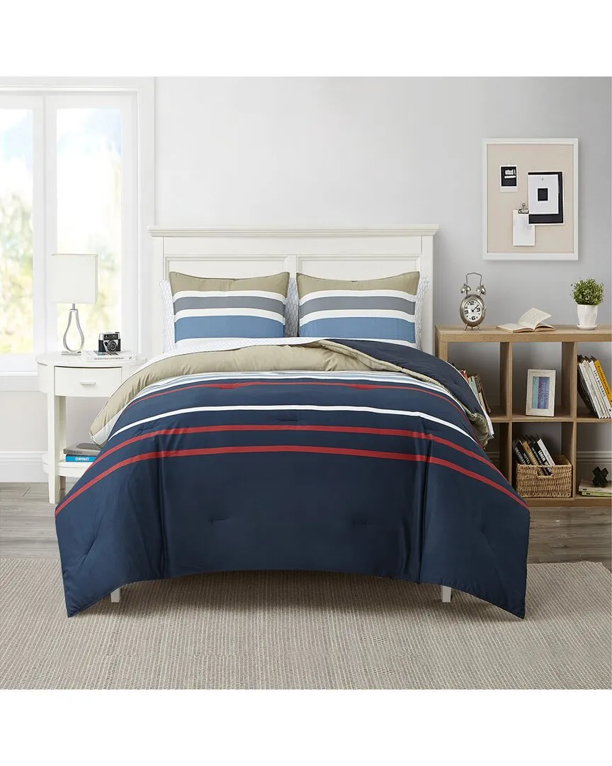 Bradford Cotton Comforter Set - Blue image