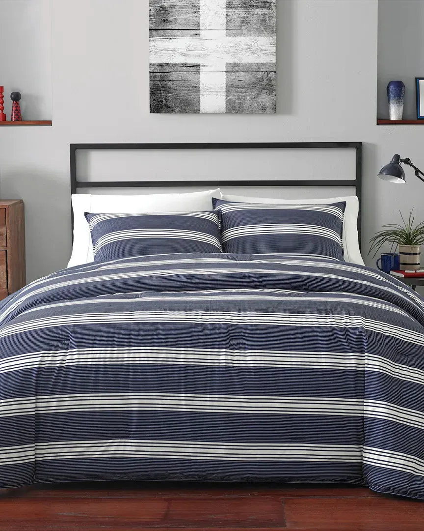 Craver Comforter Set - Navy, Cotton