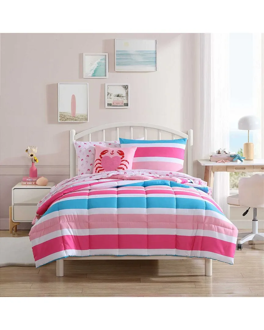 Cru Stripe Comforter Set - Pink image