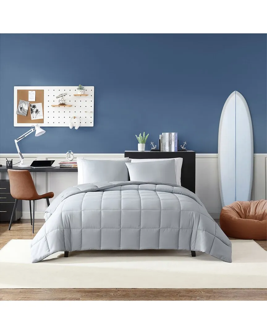 Longdale Comforter Bedding Set with Reversible Sham - Grey image