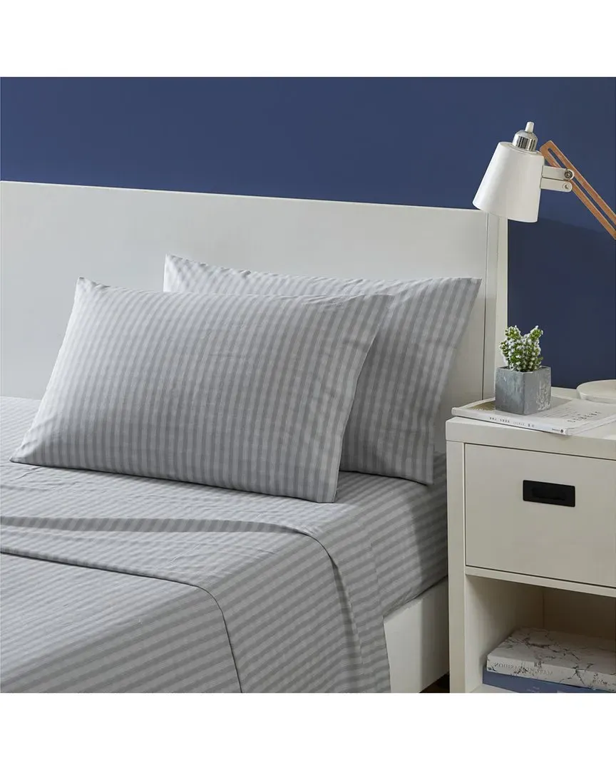 Michael Plaid Cotton Percale Sheet Set - Grey image