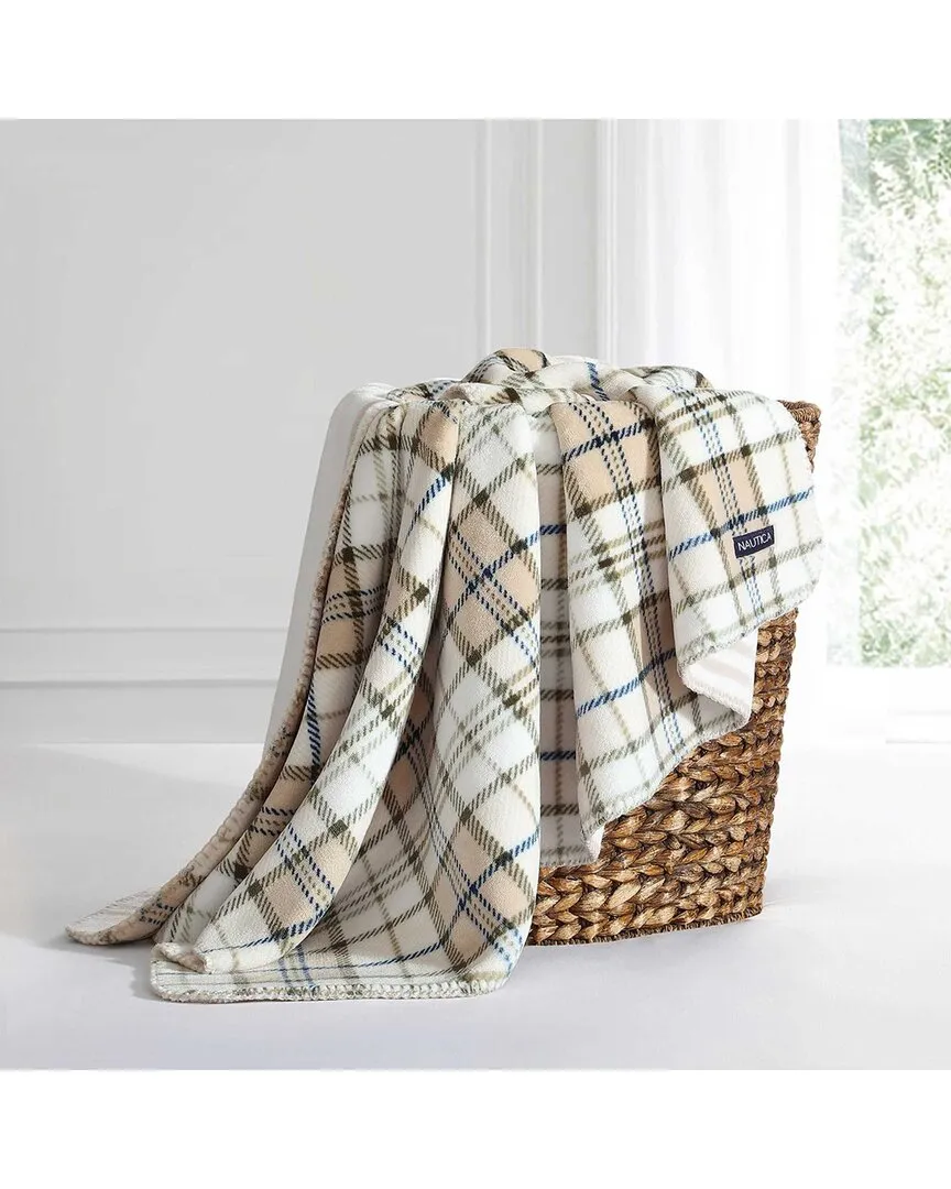 Southgale Plaid Coco Flannel Reversible Throw Blanket - Green