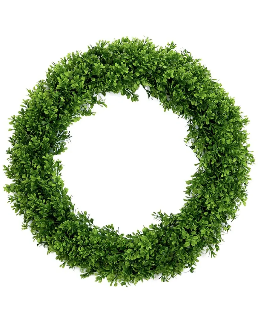 20in Artificial Boxwood Wreath - Green image