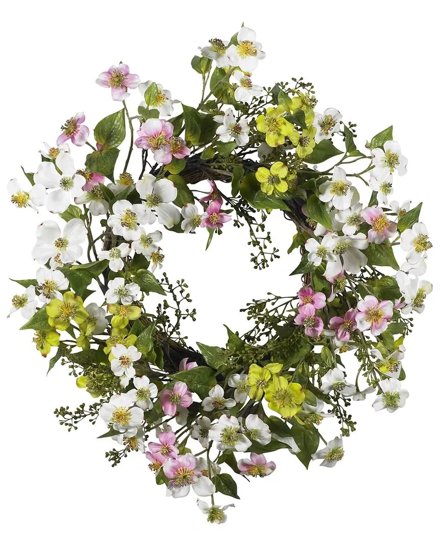 20in Dogwood Wreath - Multicolor