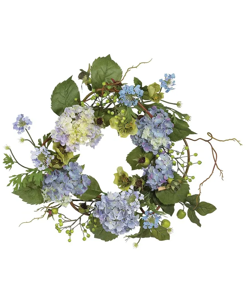 20in Hydrangea Wreath - Blue