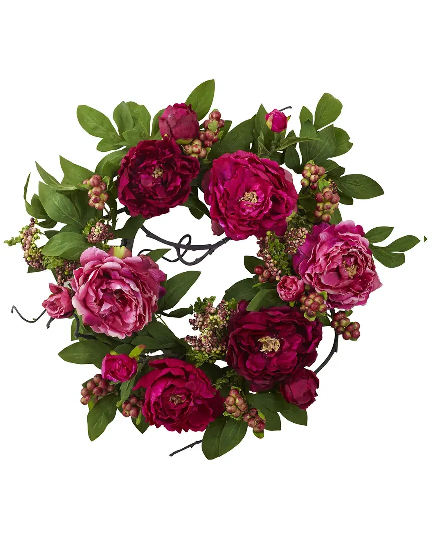 20in Peony & Berry Wreath - Red