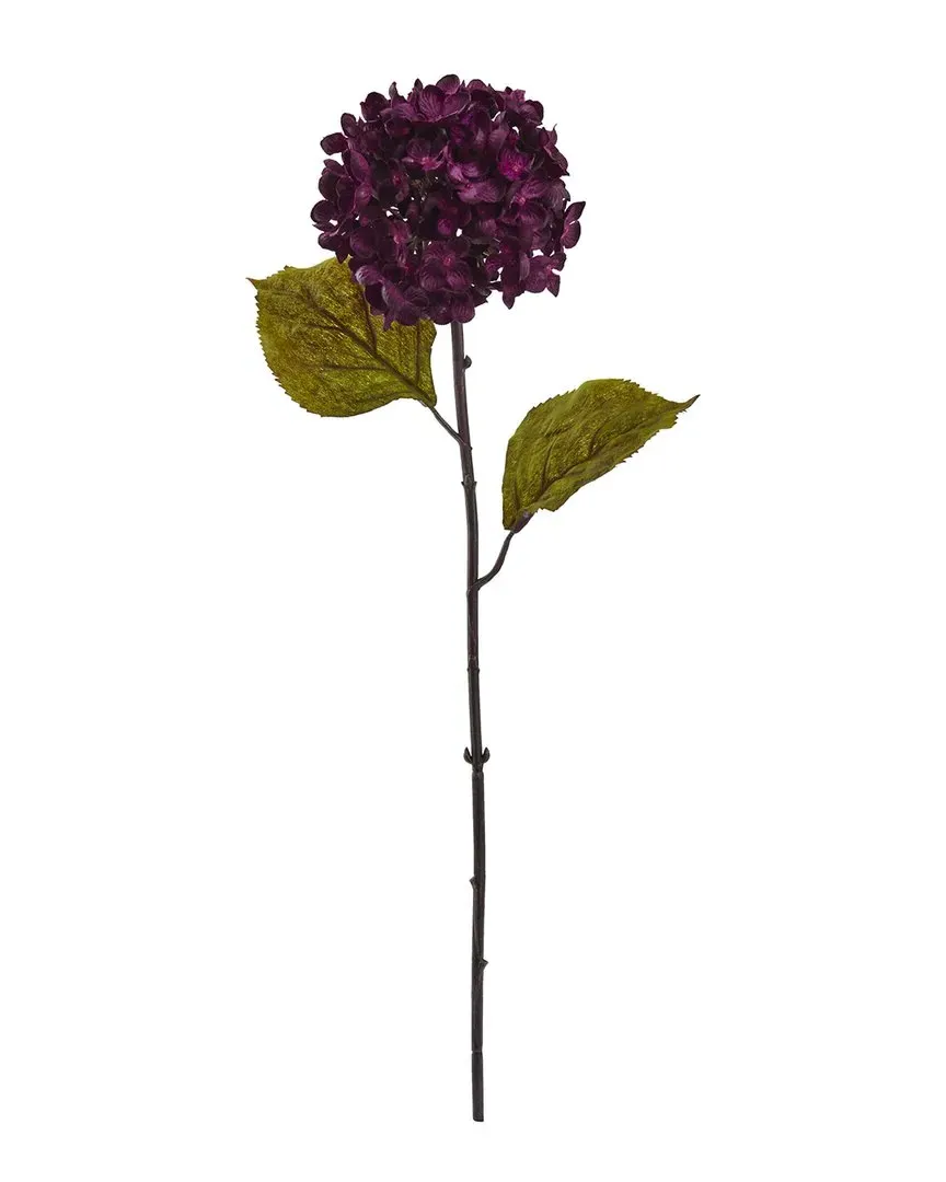 22in Fall Hydrangea Artificial Flower Set of 6 - Purple
