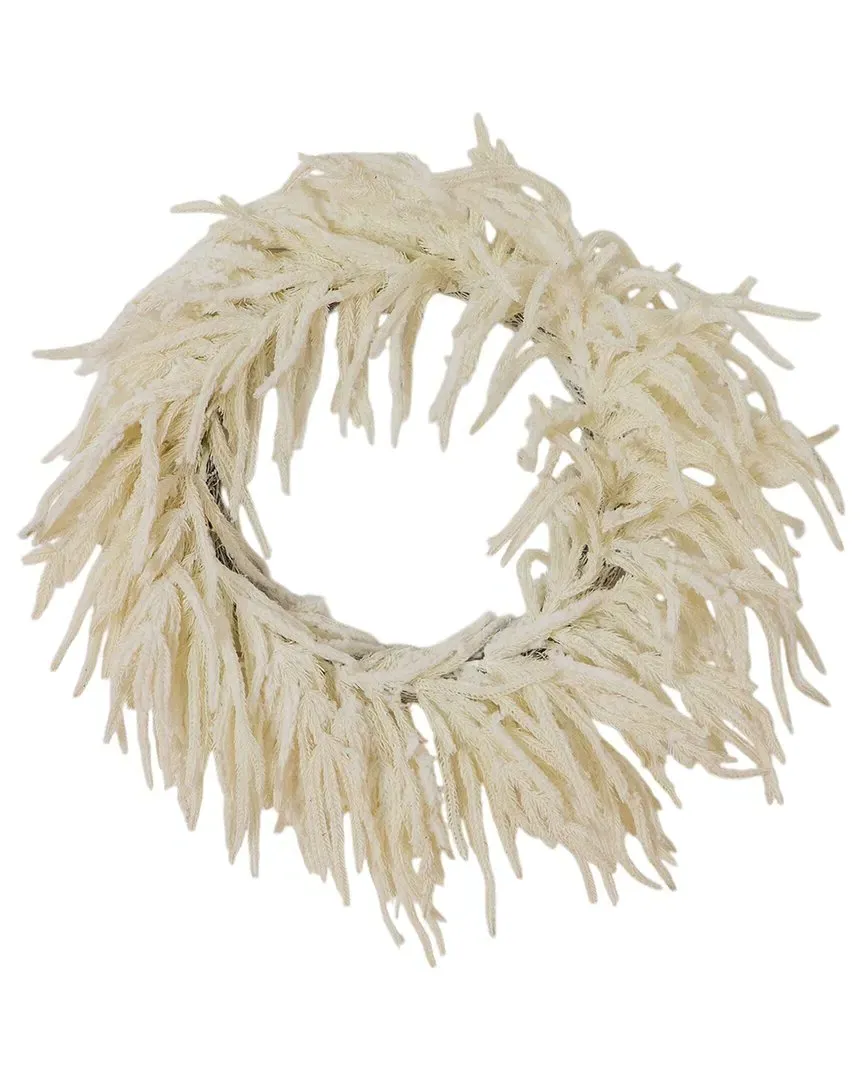 24In Artificial Norfolk Island Pine Wreath - White