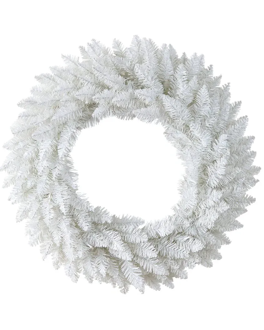 24in Colorado Spruce Christmas Wreath with LED Lights - White image