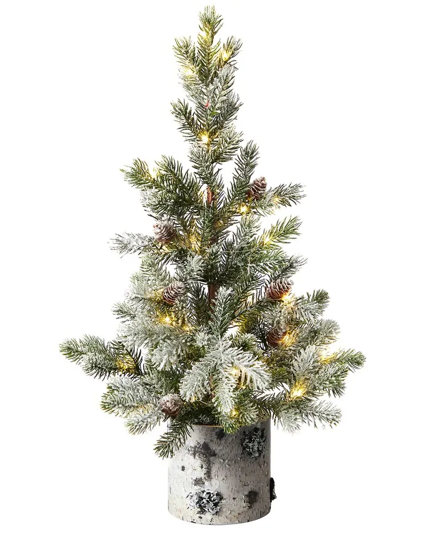 24in Flocked Christmas Tree - Green