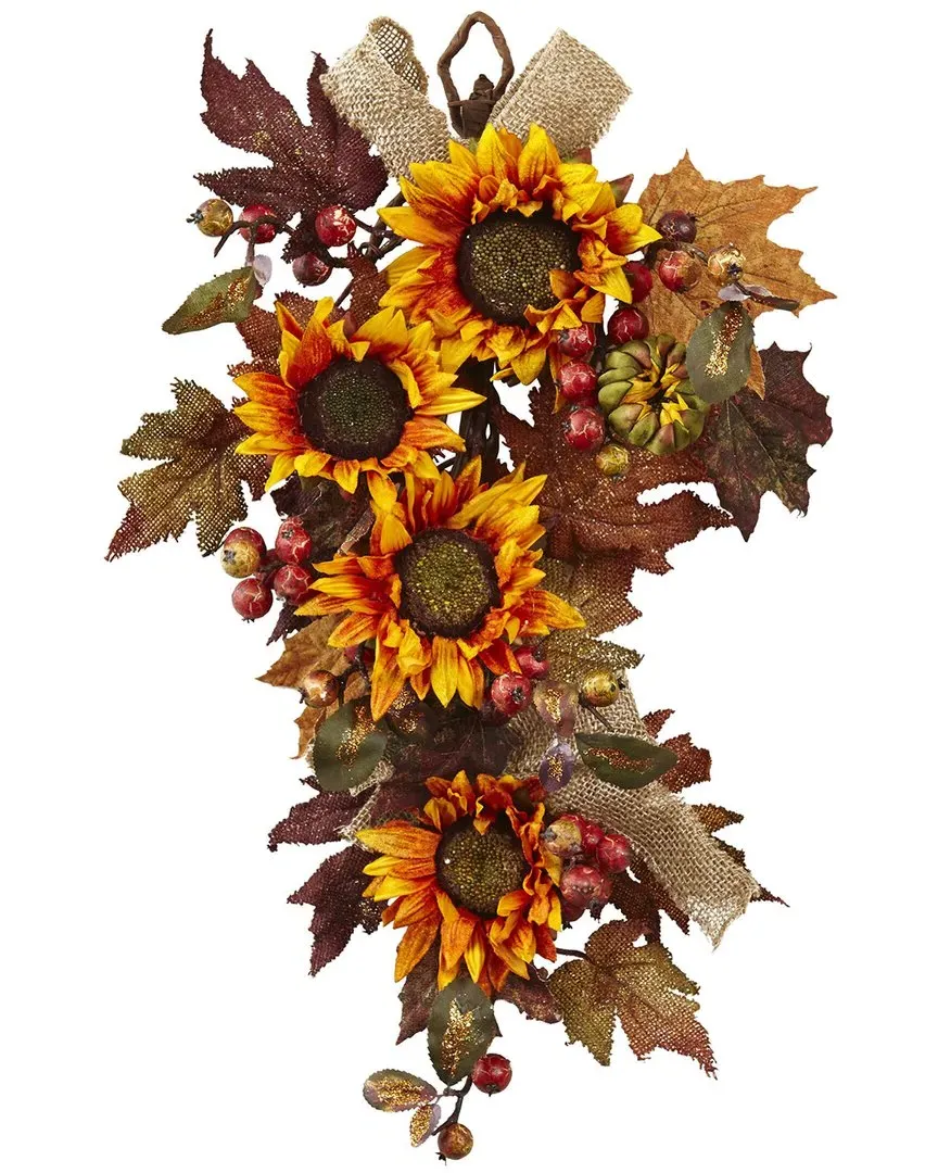 24in Sunflower & Berry Teardrop - Yellow image